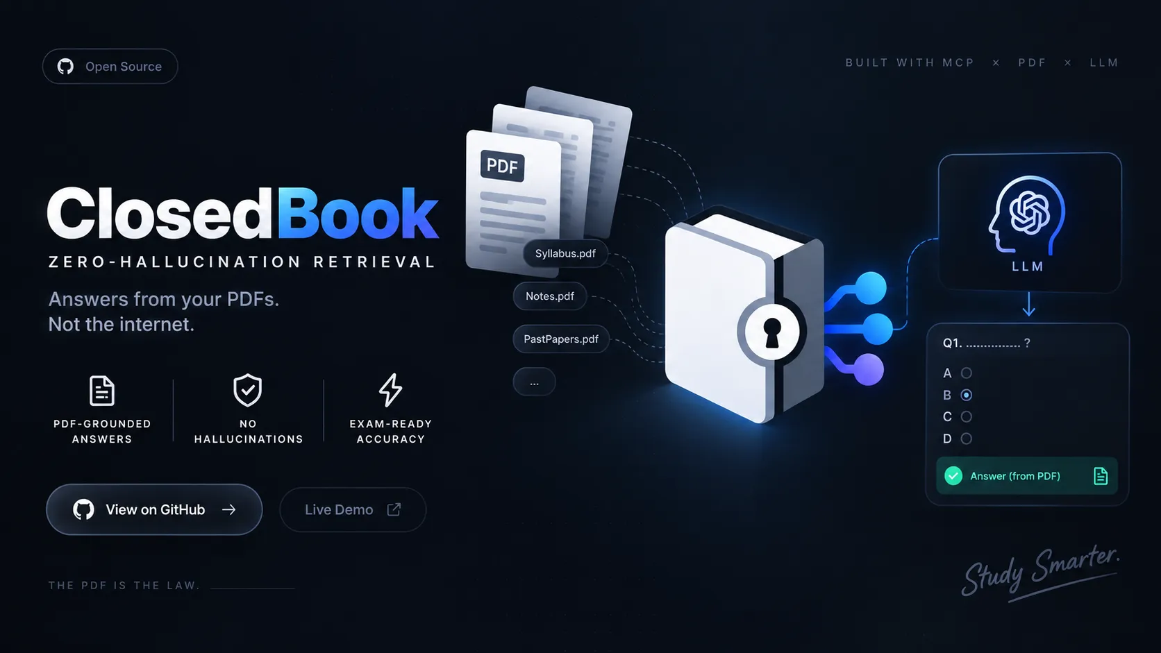 ClosedBook - Zero-Hallucination MCP RAG Engine