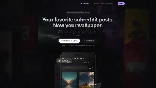 SubPaper - Reddit Wallpapers App
