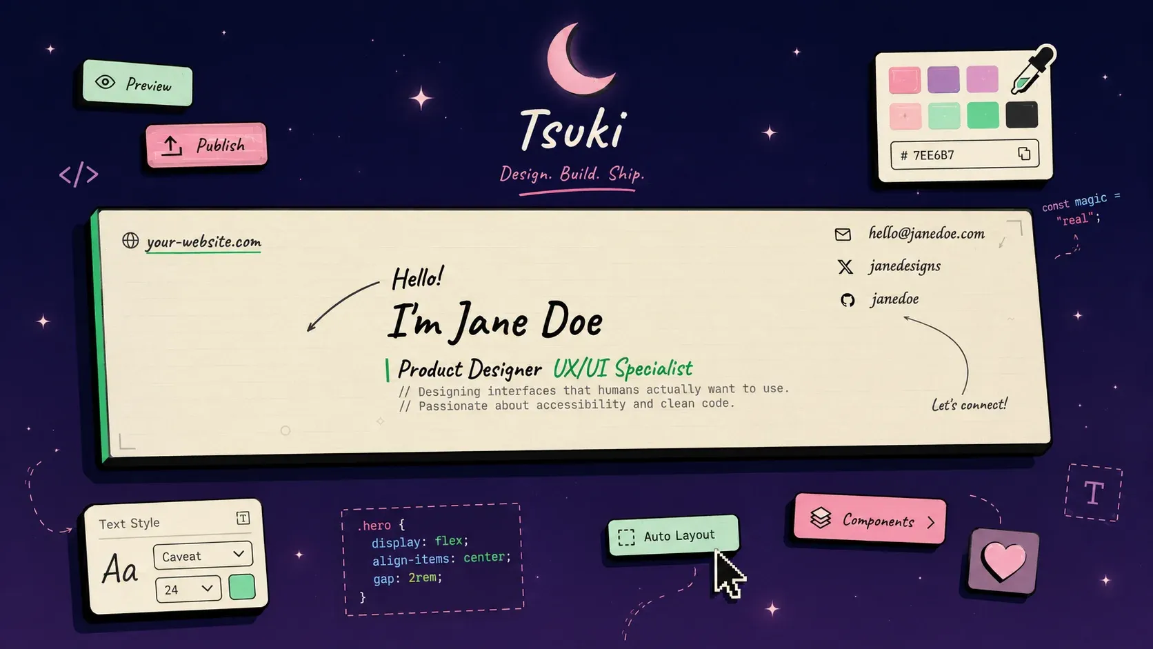 Tsuki - Pastel LinkedIn Banner Studio